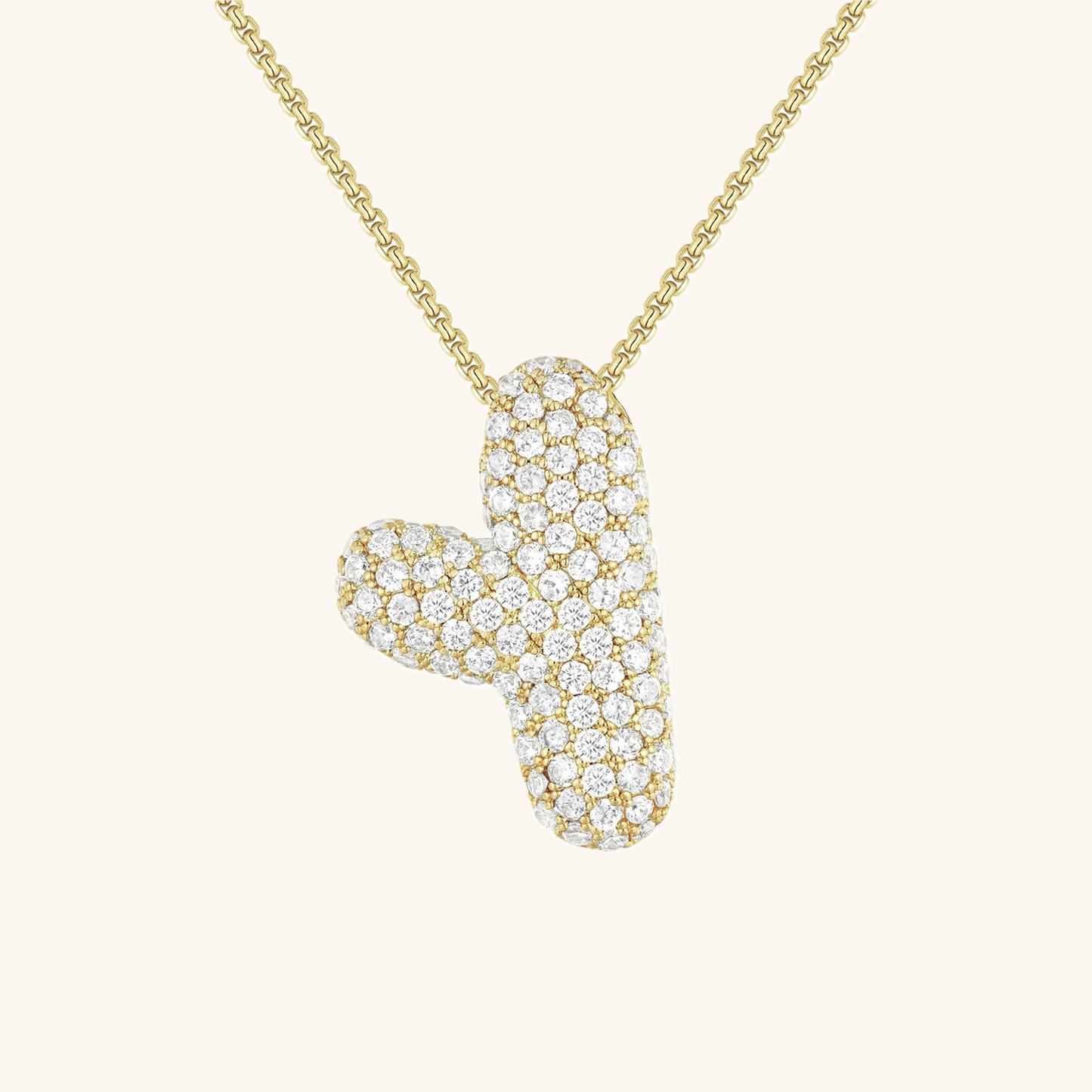 Bubble™ | Collier avec Initiale et Imitation Diamant