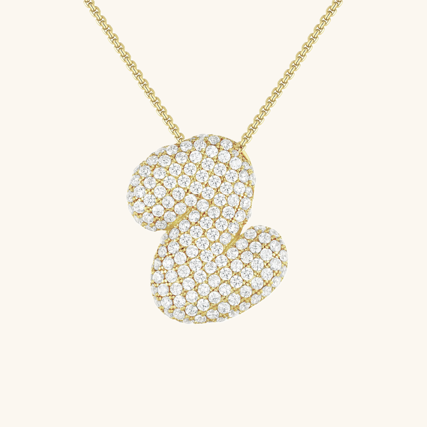 Bubble™ | Collier avec Initiale et Imitation Diamant