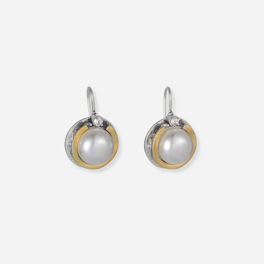 Alba™ | Boucles d’oreilles en acier avec perle