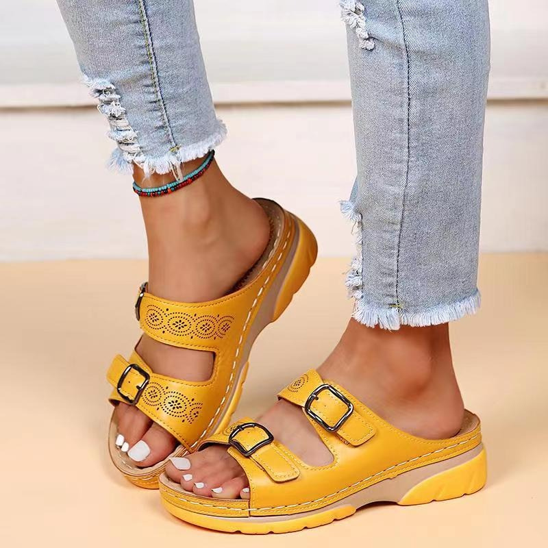 Simona™ | Sandales Orthopédiques en Cuir