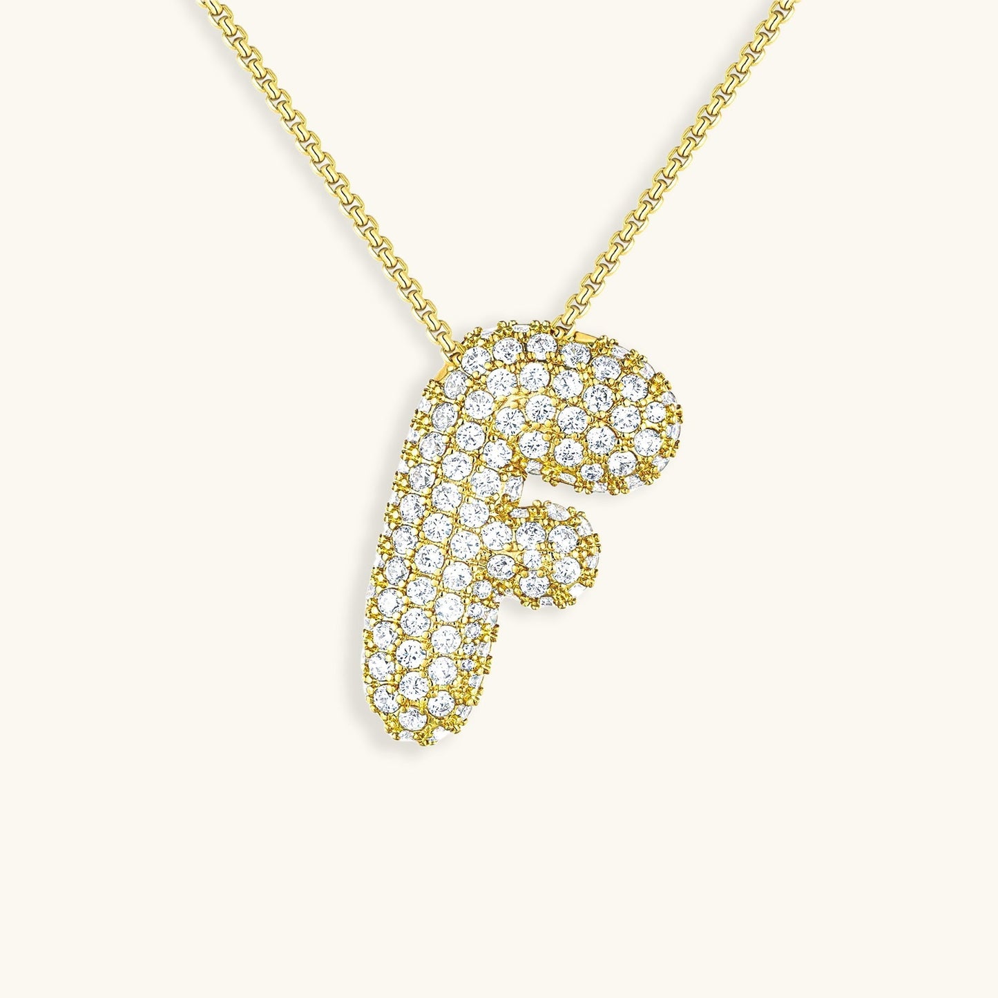 Bubble™ | Collier avec Initiale et Imitation Diamant