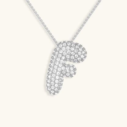 Bubble™ | Collier avec Initiale et Imitation Diamant