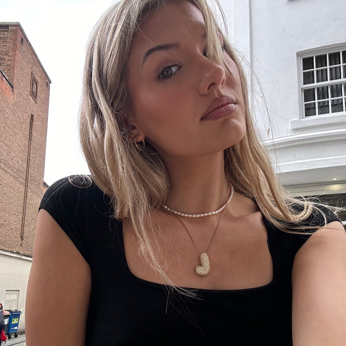 Bubble™ | Collier avec Initiale et Imitation Diamant