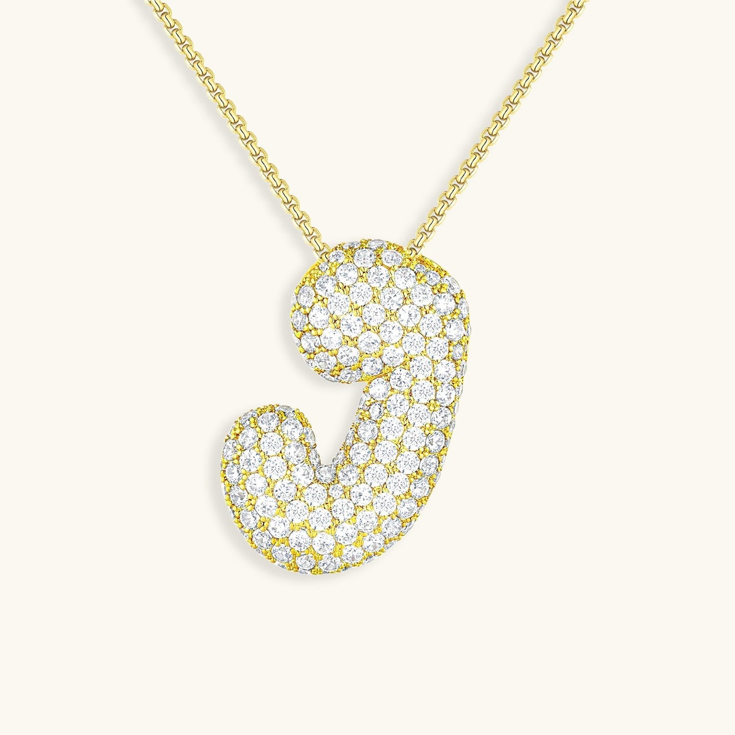 Bubble™ | Collier avec Initiale et Imitation Diamant