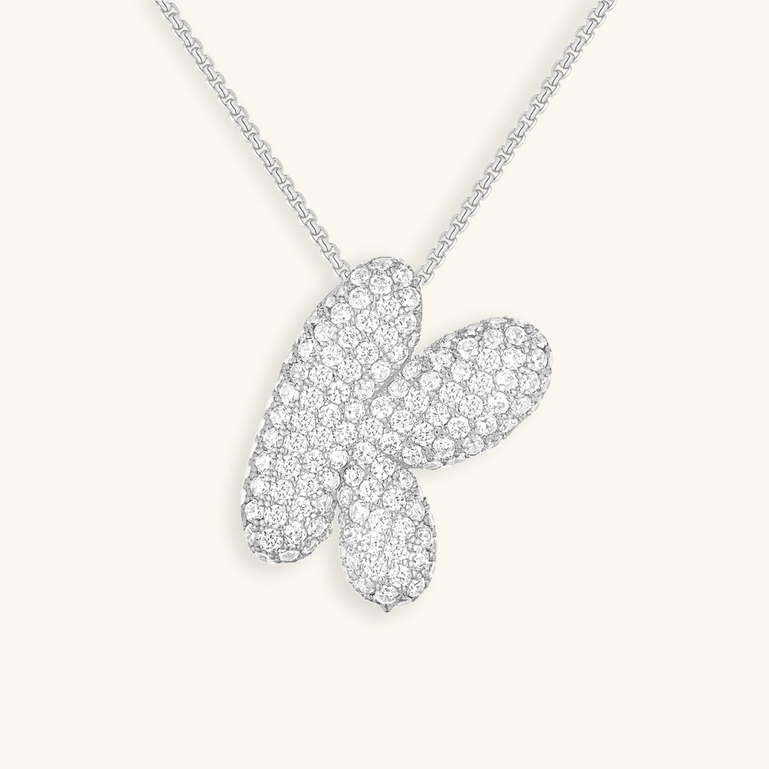 Bubble™ | Collier avec Initiale et Imitation Diamant