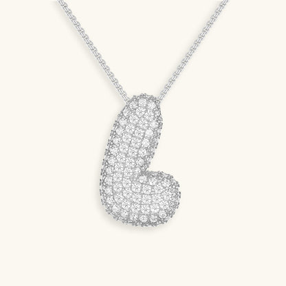 Bubble™ | Collier avec Initiale et Imitation Diamant
