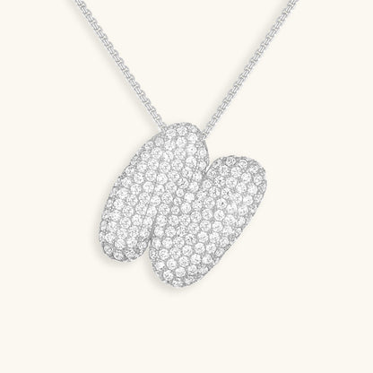 Bubble™ | Collier avec Initiale et Imitation Diamant