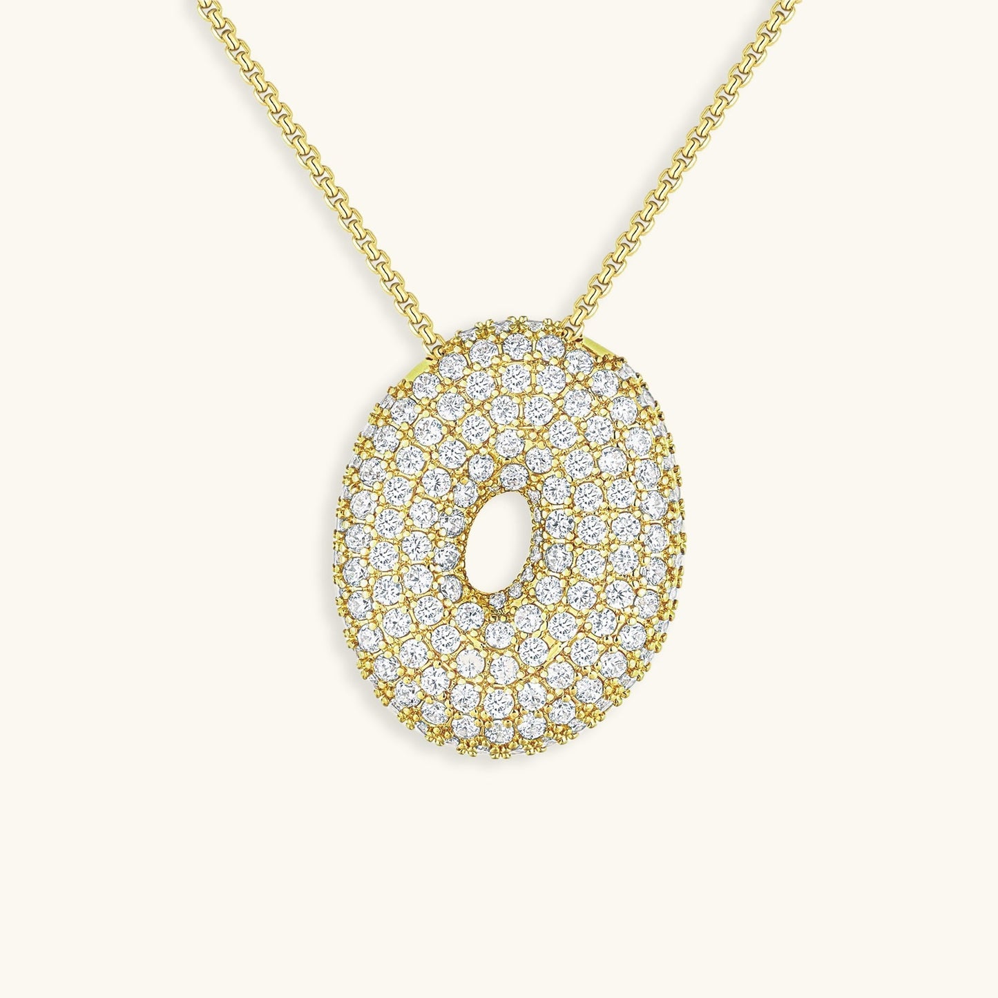 Bubble™ | Collier avec Initiale et Imitation Diamant