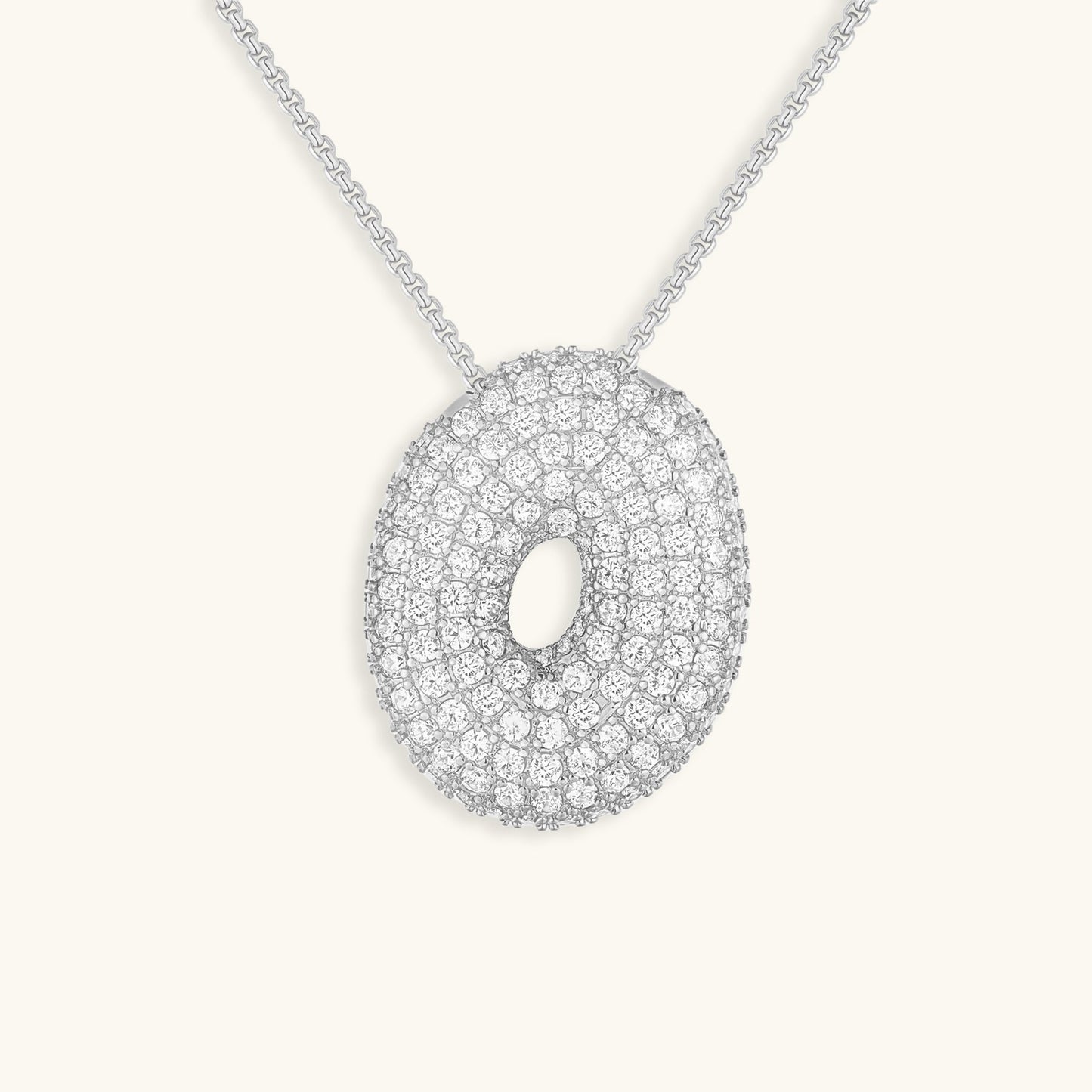 Bubble™ | Collier avec Initiale et Imitation Diamant