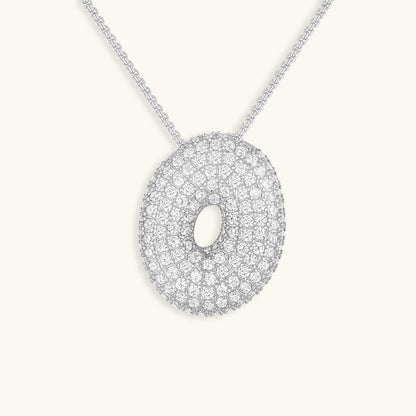 Bubble™ | Collier avec Initiale et Imitation Diamant