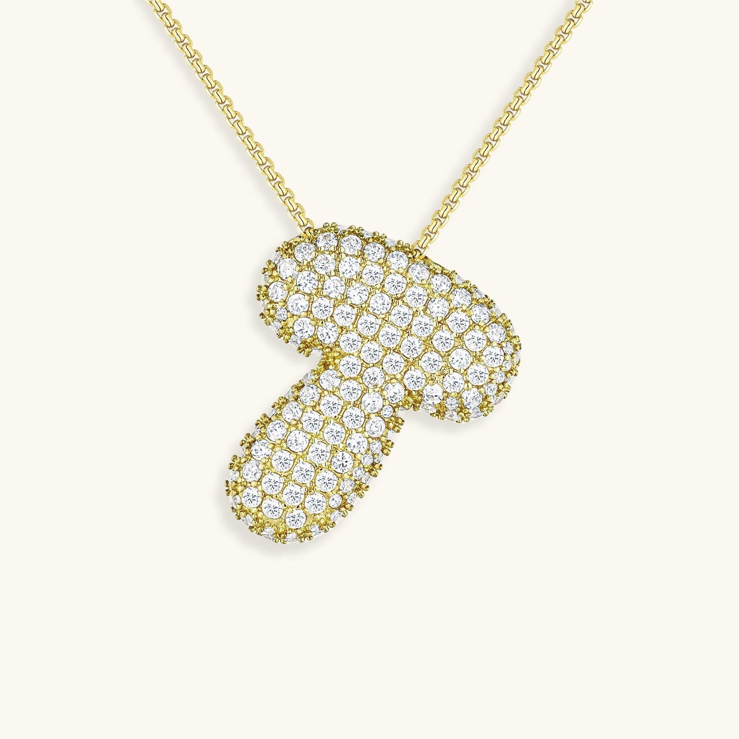 Bubble™ | Collier avec Initiale et Imitation Diamant