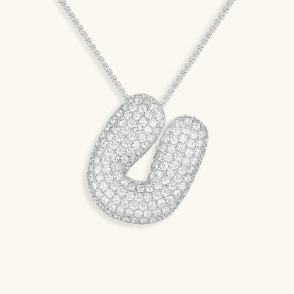 Bubble™ | Collier avec Initiale et Imitation Diamant