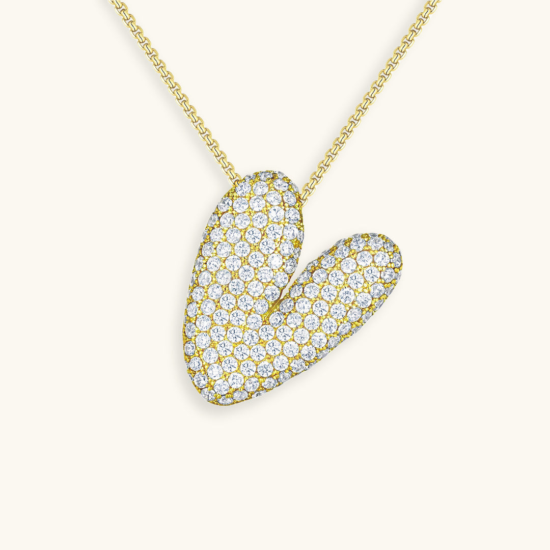 Bubble™ | Collier avec Initiale et Imitation Diamant