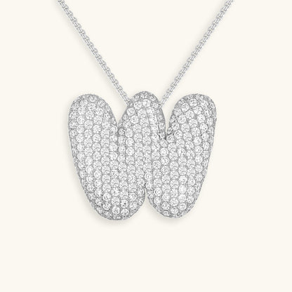 Bubble™ | Collier avec Initiale et Imitation Diamant