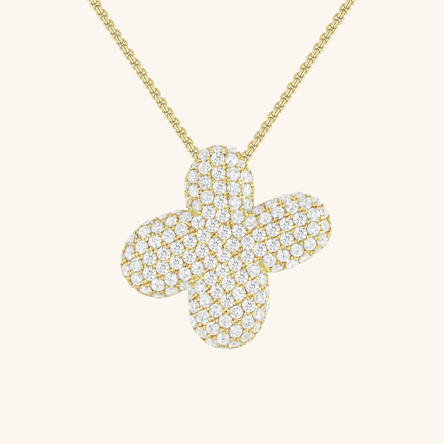 Bubble™ | Collier avec Initiale et Imitation Diamant