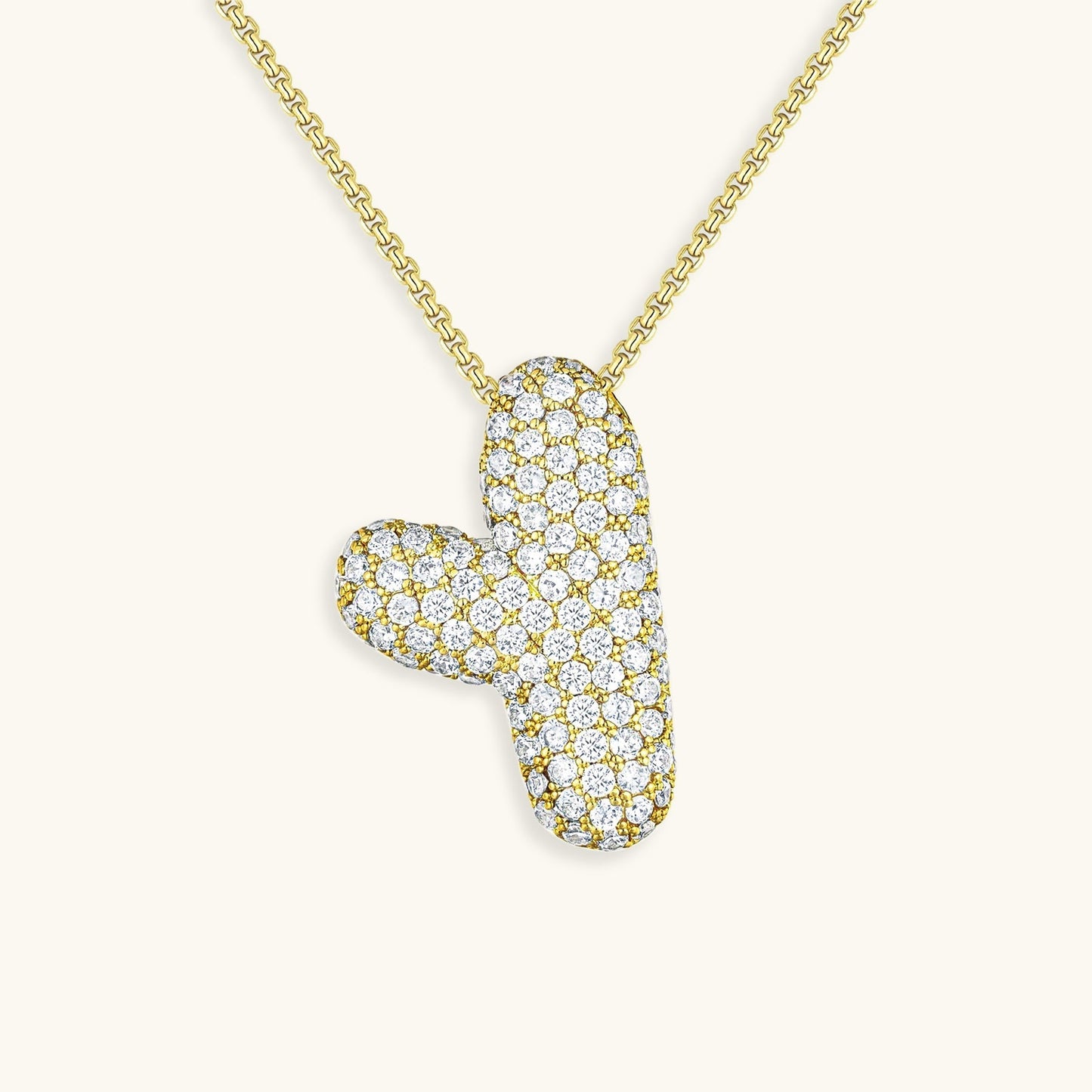 Bubble™ | Collier avec Initiale et Imitation Diamant