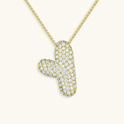 Bubble™ | Collier avec Initiale et Imitation Diamant
