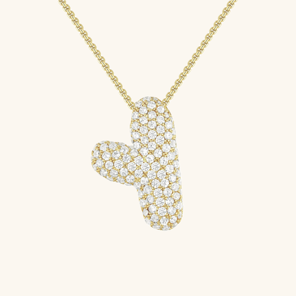 Bubble™ | Collier avec Initiale et Imitation Diamant