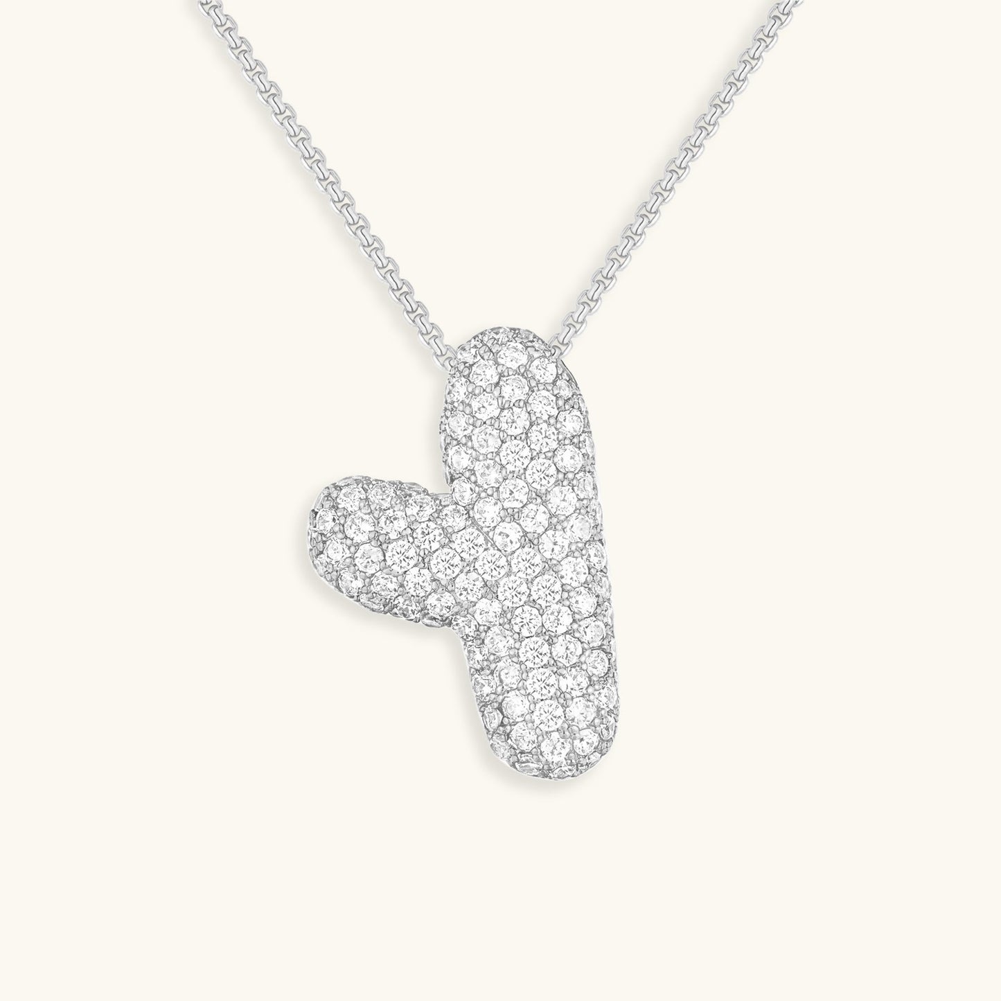 Bubble™ | Collier avec Initiale et Imitation Diamant