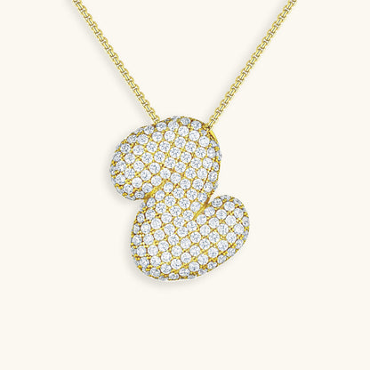 Bubble™ | Collier avec Initiale et Imitation Diamant