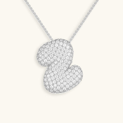 Bubble™ | Collier avec Initiale et Imitation Diamant