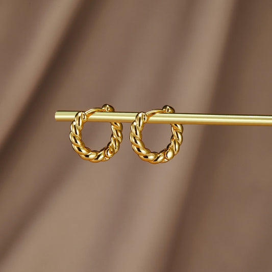 Larissa™ | Boucles d’oreilles Twist dorées