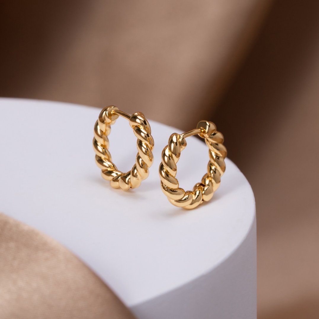 Larissa™ | Boucles d’oreilles Twist dorées